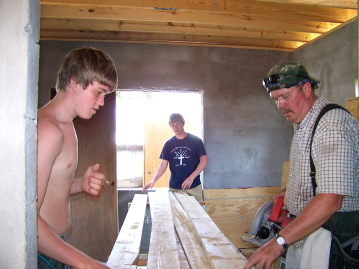 19 - Chase, Gabe, & Dan working at Gabriela's home